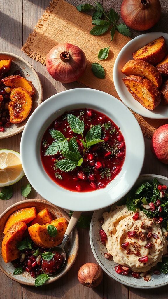 tangy mint pomegranate dressing