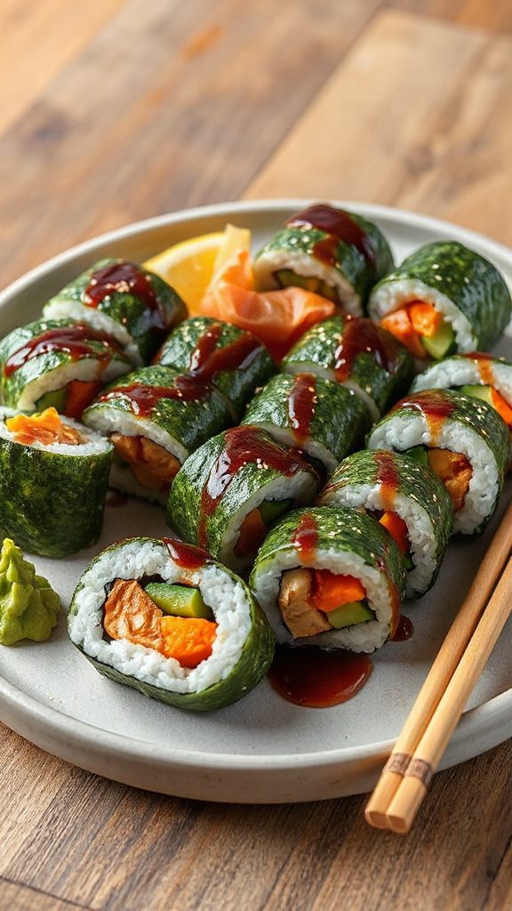 teriyaki chicken sushi roll
