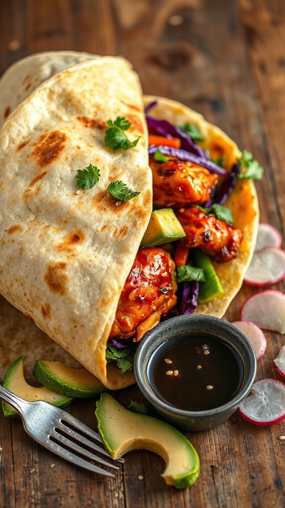 teriyaki chicken veggie wrap