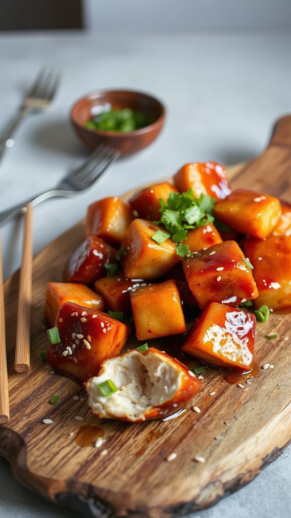 teriyaki glazed chicken bites