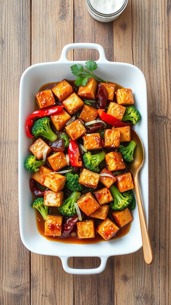 teriyaki tofu sheet pan dinner