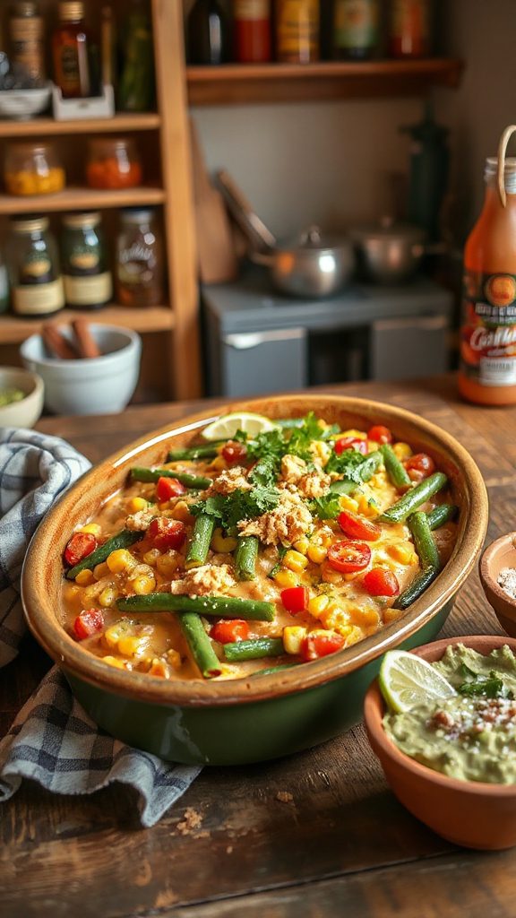 tex mex casserole with beans