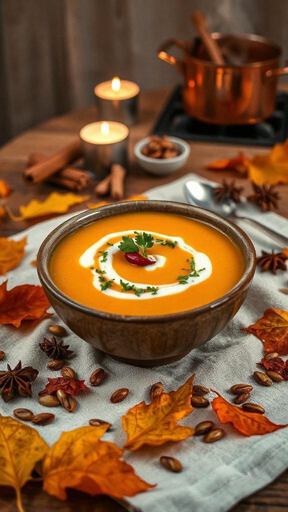 thai inspired creamy butternut soup