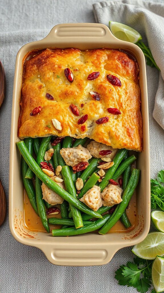 thai peanut green bean casserole