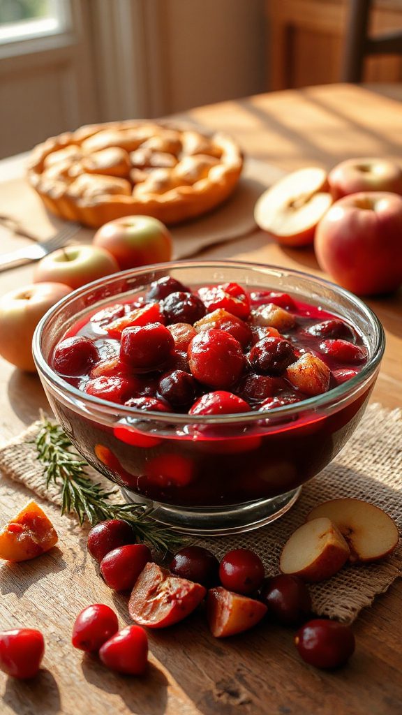 thanksgiving apple cranberry sauce