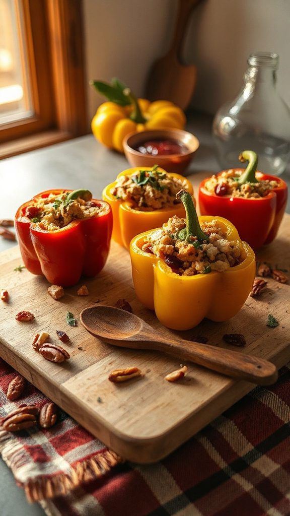 thanksgiving leftover stuffed peppers