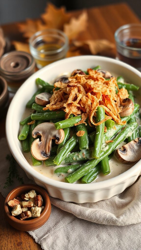 thanksgiving stuffing green bean casserole