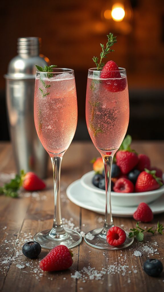 thyme infused berry cocktail delight