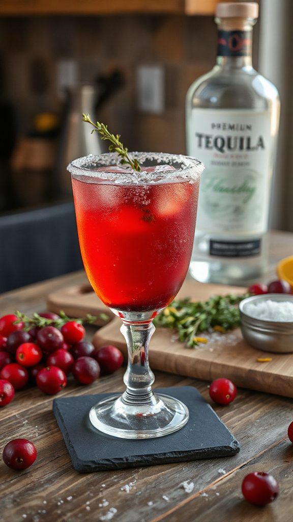 thyme infused cranberry cocktail recipe