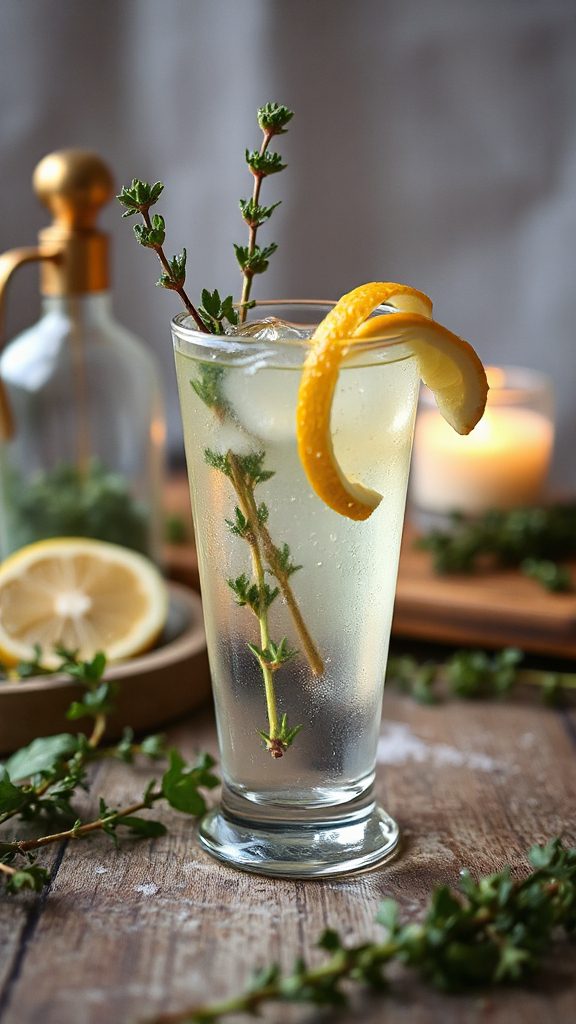 thyme infused elderflower cocktail delight