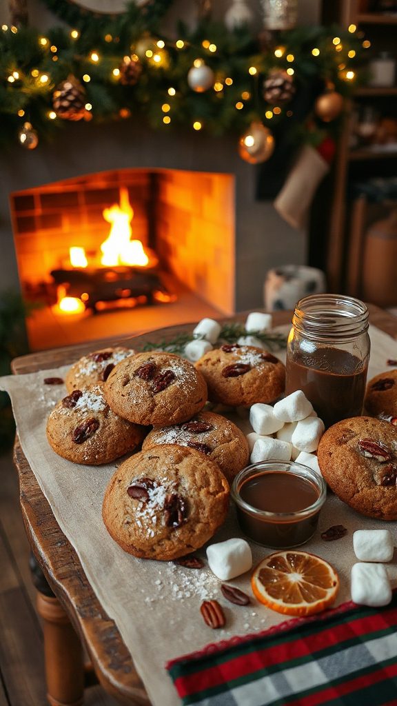 toasted pecan s mores cookies