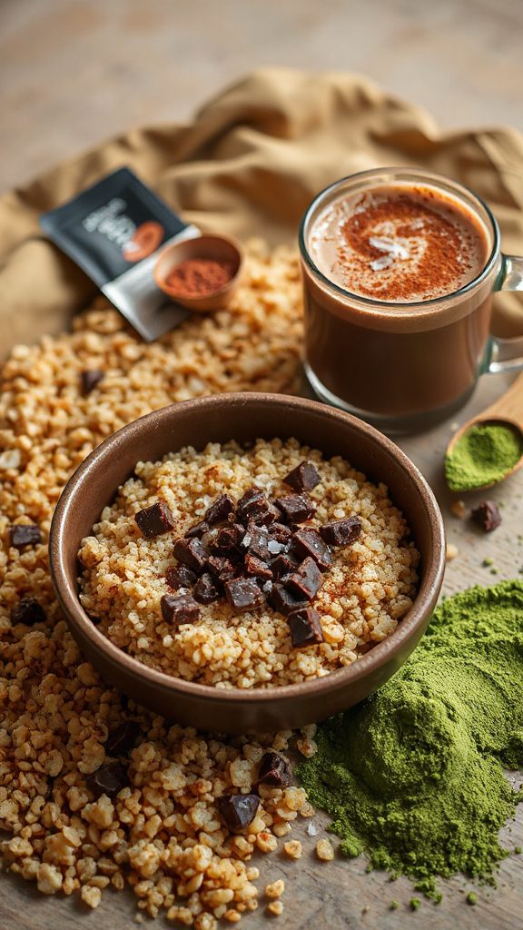 toasted quinoa cocoa cocktail