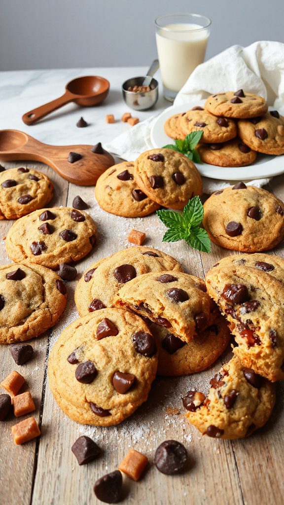 toffee infused chocolate cookies