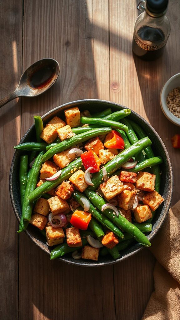 tofu and green beans casserole
