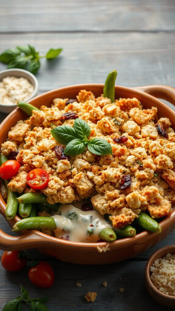 tomato basil green bean casserole