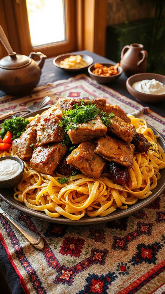 traditional kazakh meat dish
