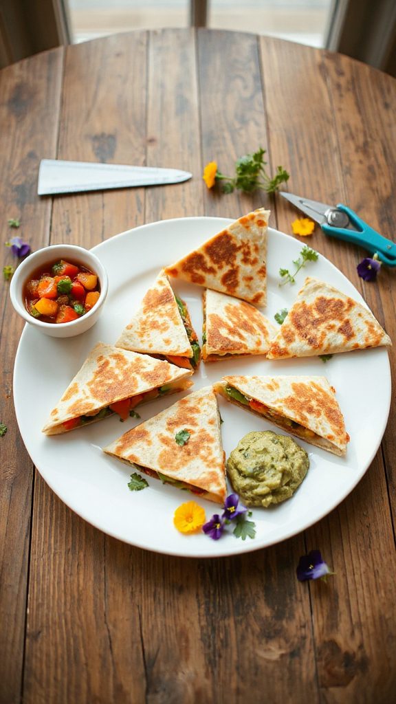 triangle quesadillas for kids