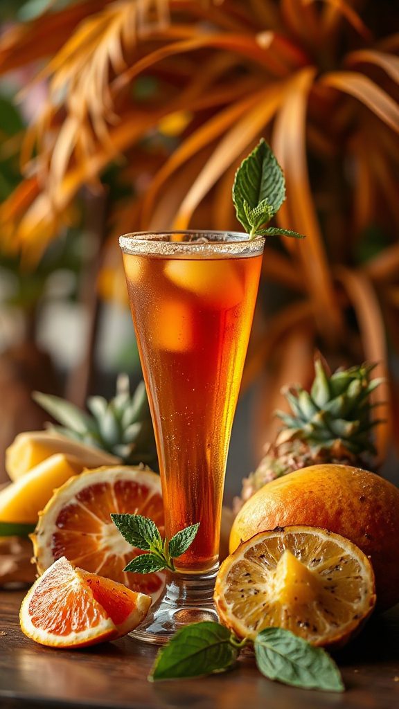 tropical citrus arrack cocktail