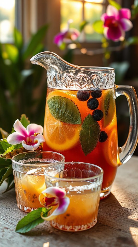 tropical cocktail with spices