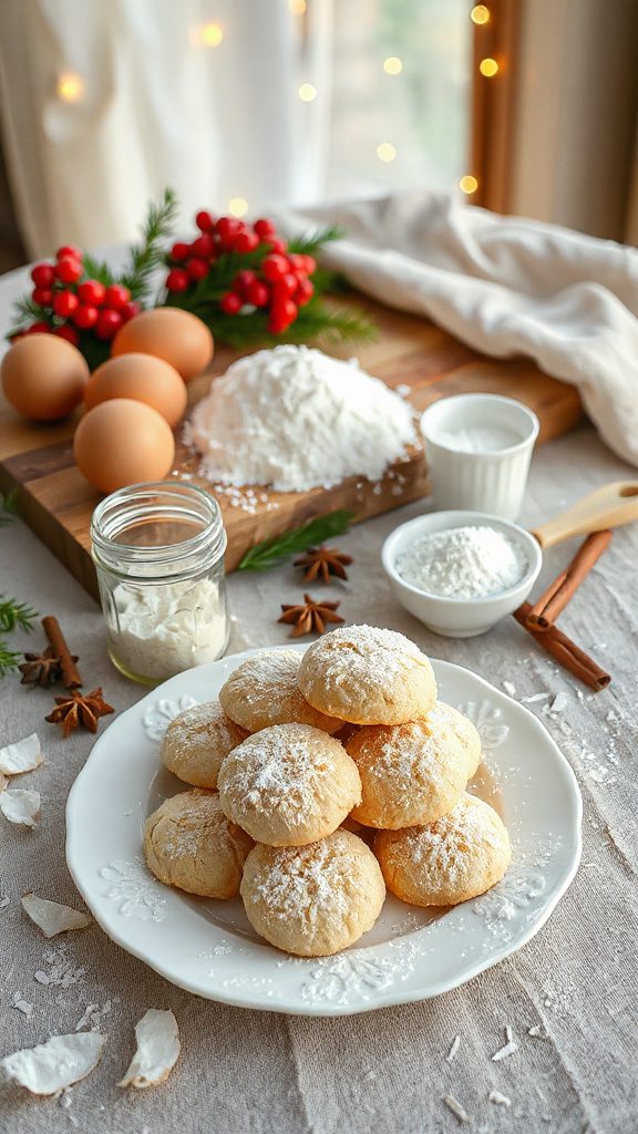 tropical coconut christmas cookies