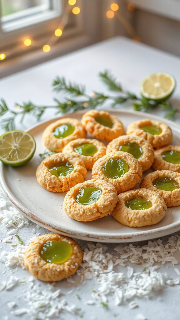 tropical coconut lime cookies