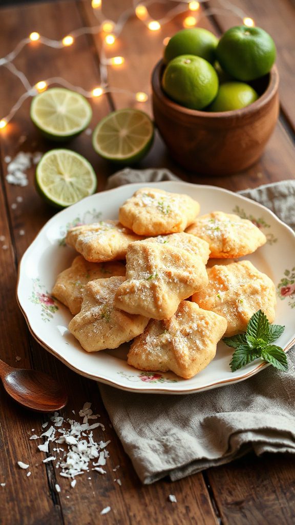 tropical coconut lime shortbread tropical coconut lime shortbread