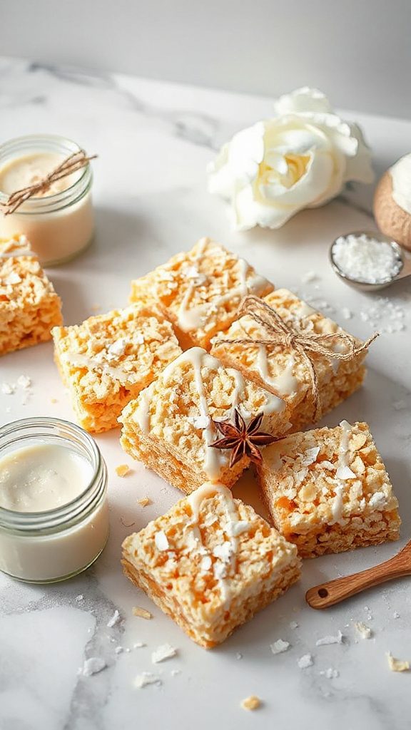 tropical coconut vanilla treats