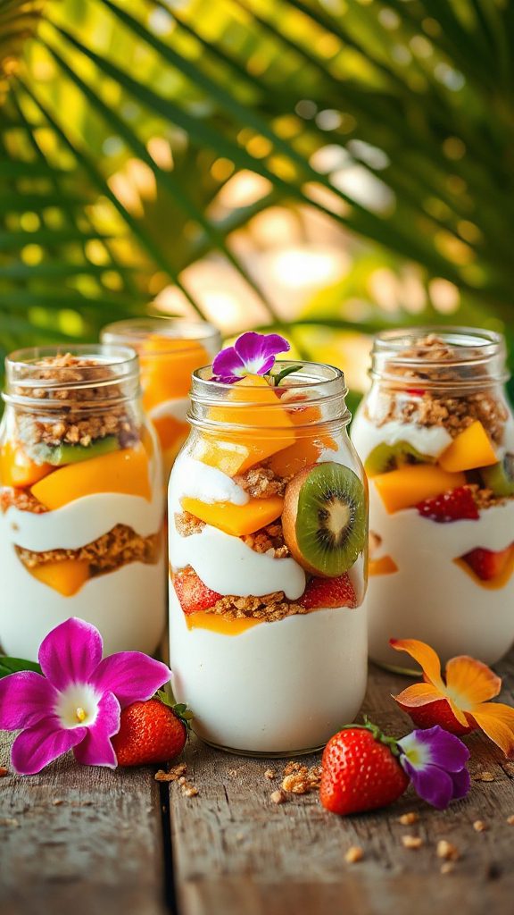 tropical fruit yogurt parfait
