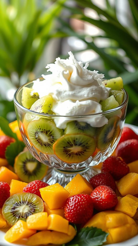 tropical kiwi coconut dessert
