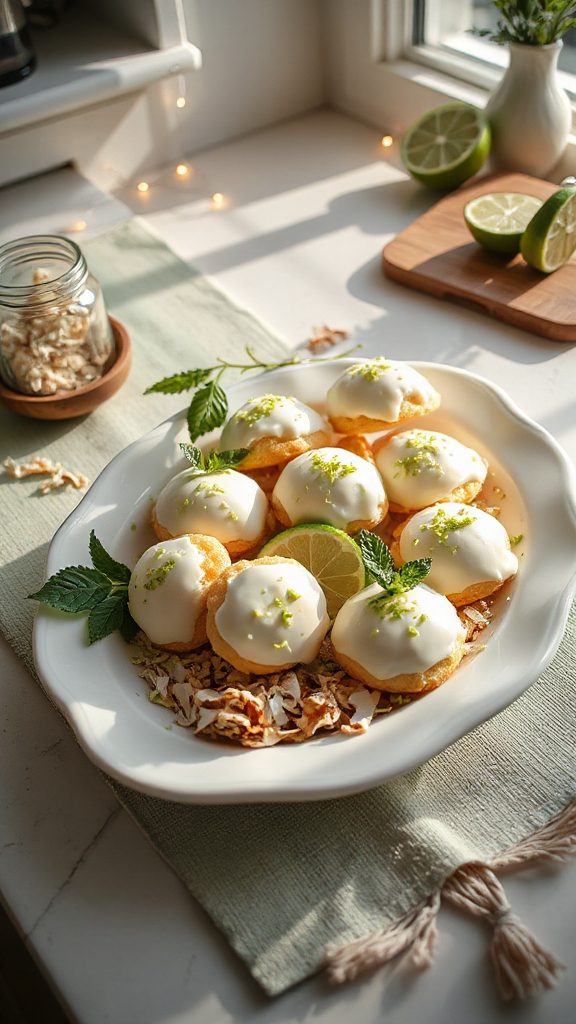 tropical lime coconut cookies