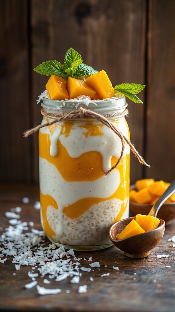 tropical mango coconut oats tropical mango coconut oats