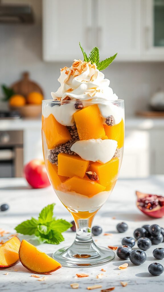 tropical mango coconut parfait tropical mango coconut parfait