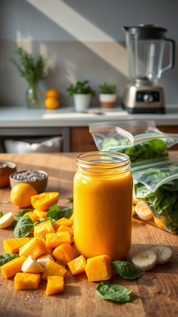 tropical mango sunrise smoothie