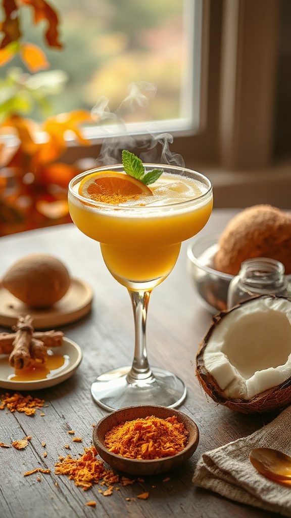 tropical turmeric coconut cocktail tropical turmeric coconut cocktail