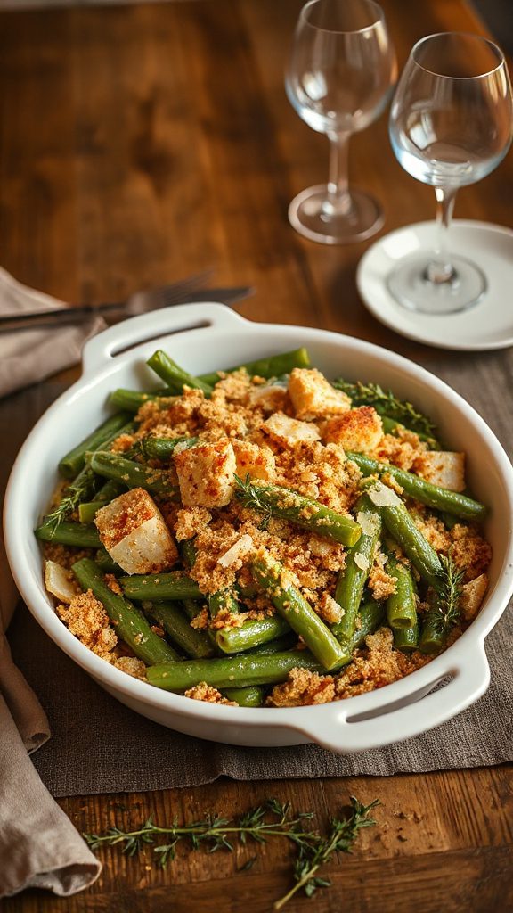 truffle infused green bean casserole