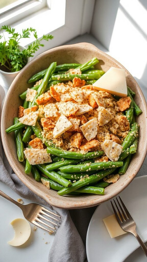 truffle parmesan green bean casserole