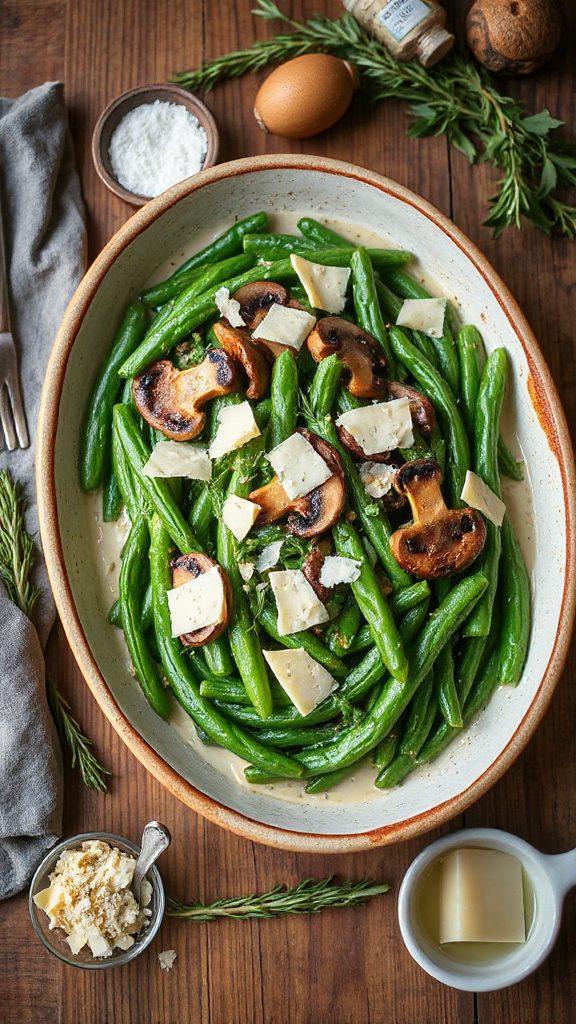 truffle parmesan green beans recipe