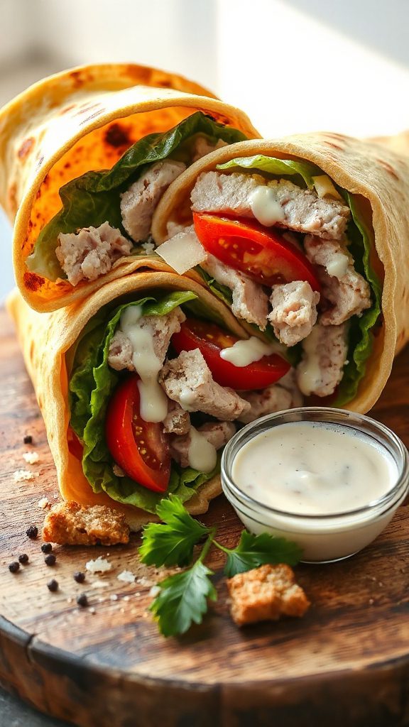 tuna filled caesar salad wrap tuna filled caesar salad wrap