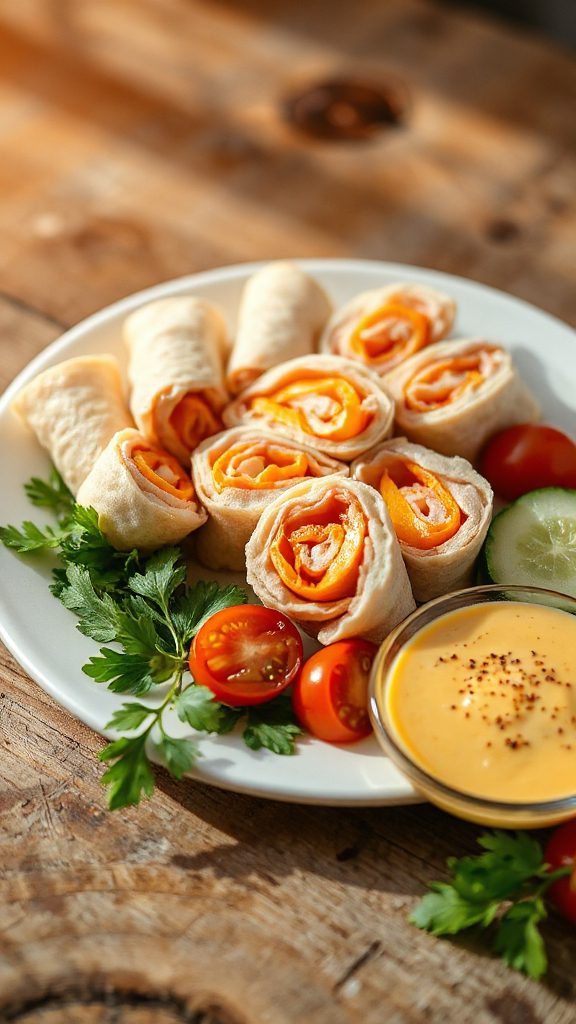 turkey and cheese roll ups
