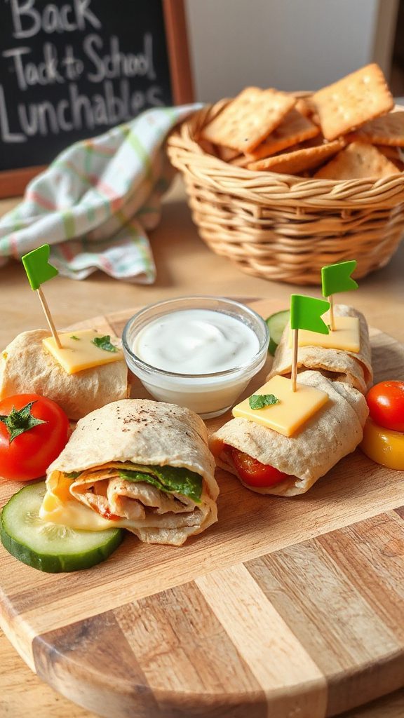 turkey and cheese wraps