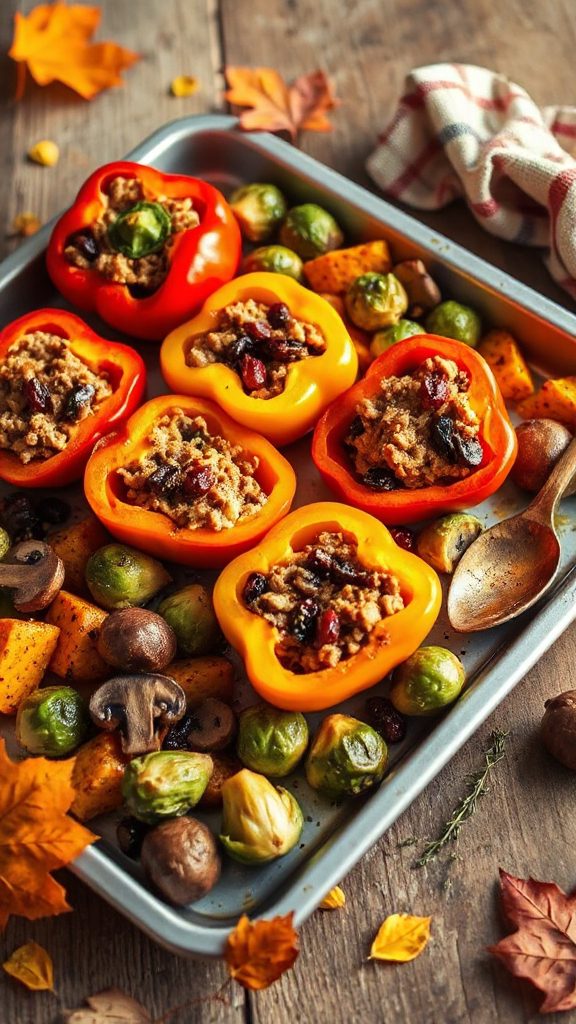 turkey and cranberry stuffed peppers