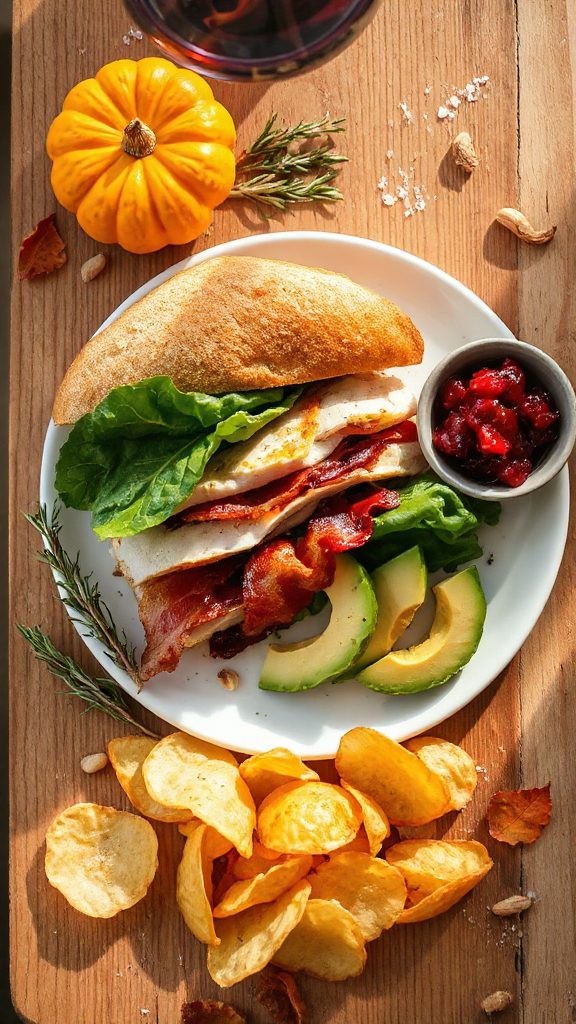 turkey avocado club sandwich