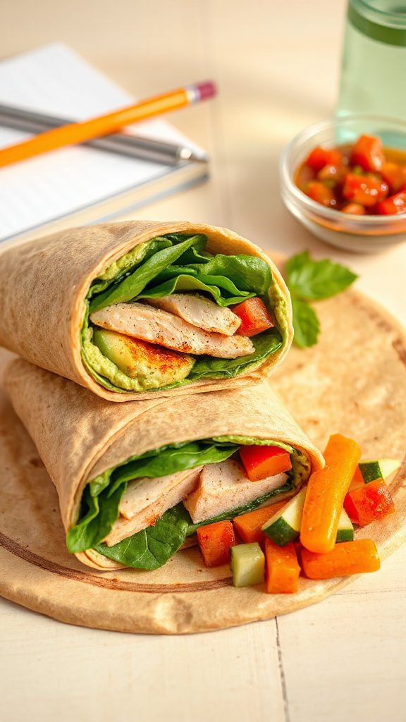 turkey avocado hummus wrap