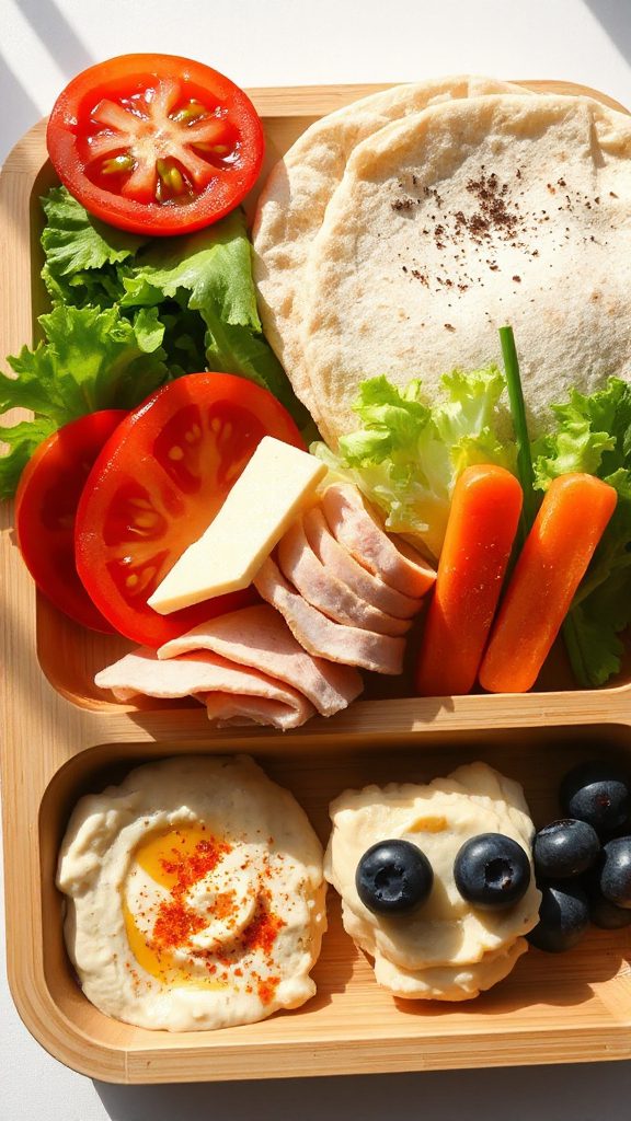 turkey cheese wrap bento