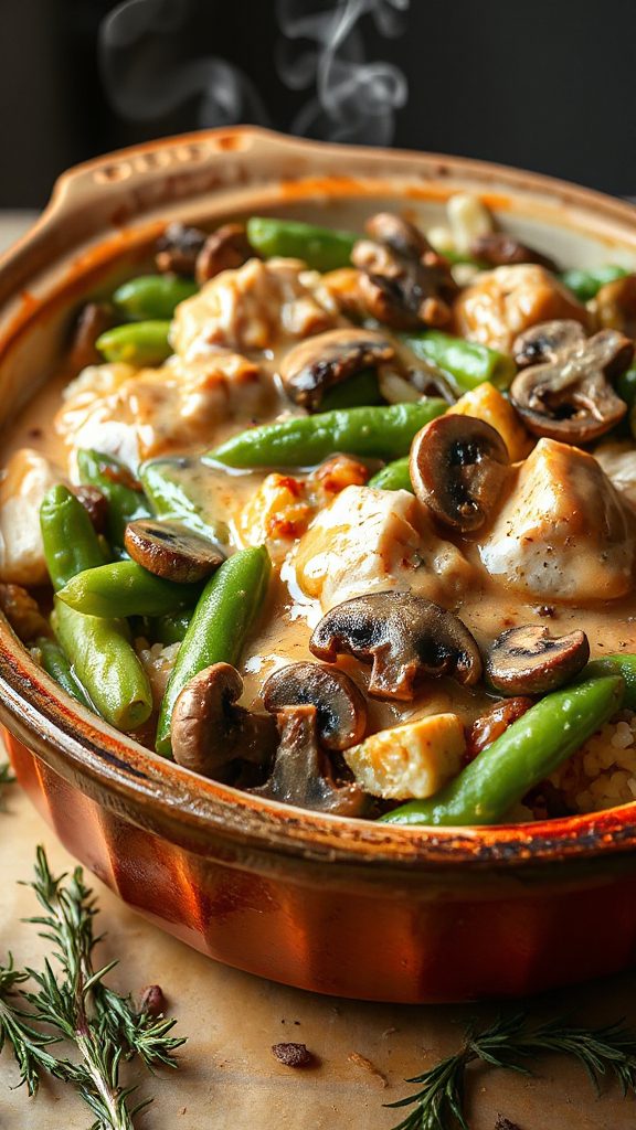 turkey green beans rice casserole