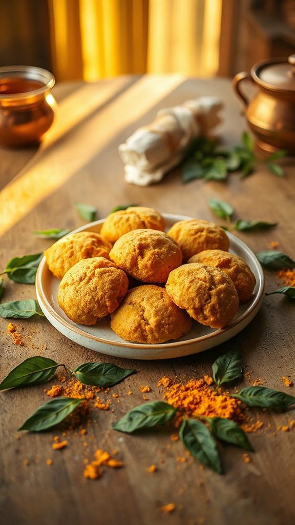 turmeric curry leaf biscuits turmeric curry leaf biscuits