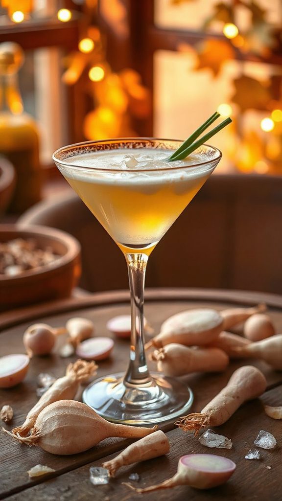 turnip infused autumn martini recipe