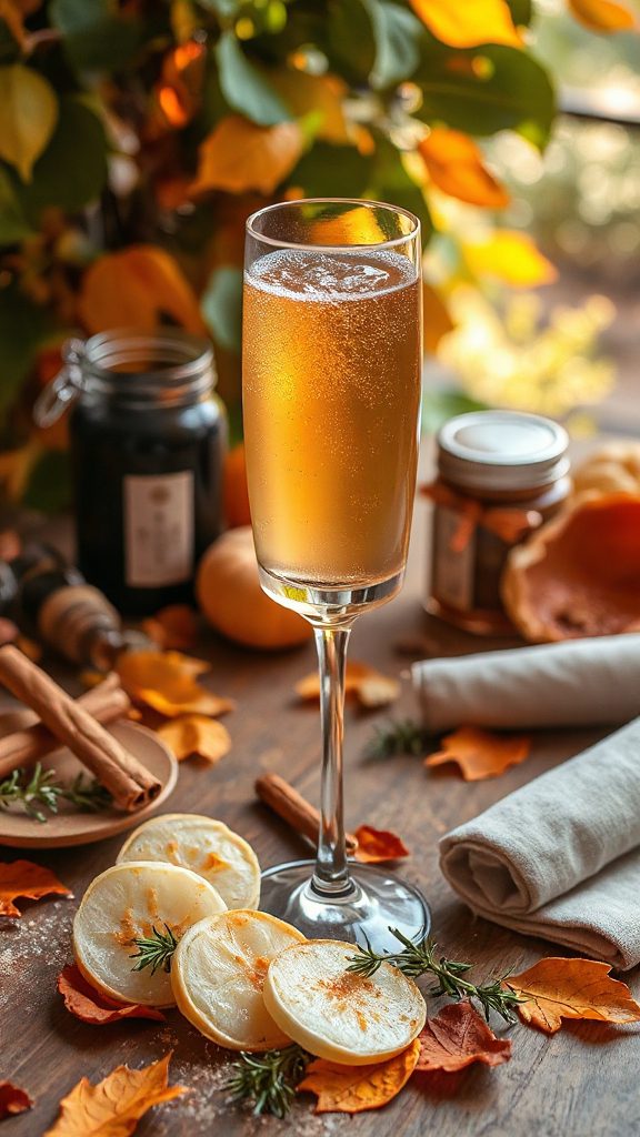 turnip infused champagne cocktail