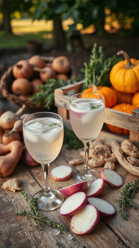turnip thyme gin fizz