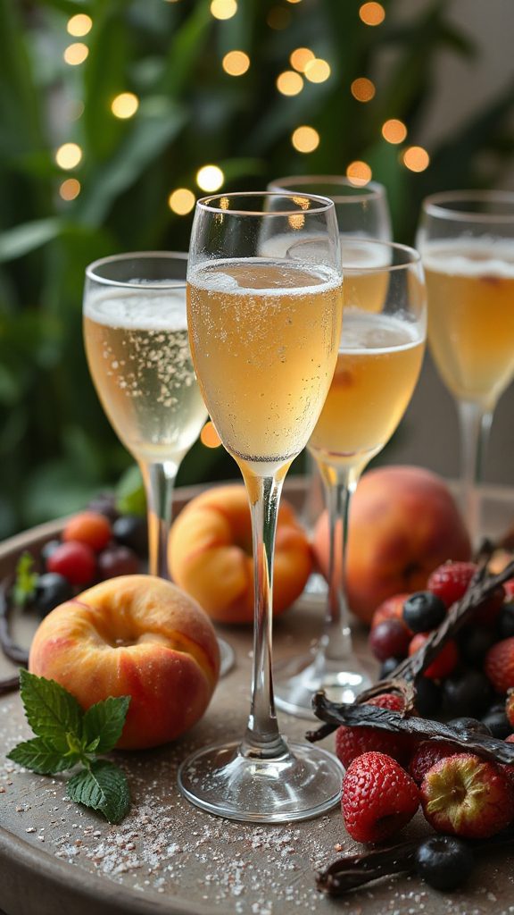 vanilla infused peach cocktail delight